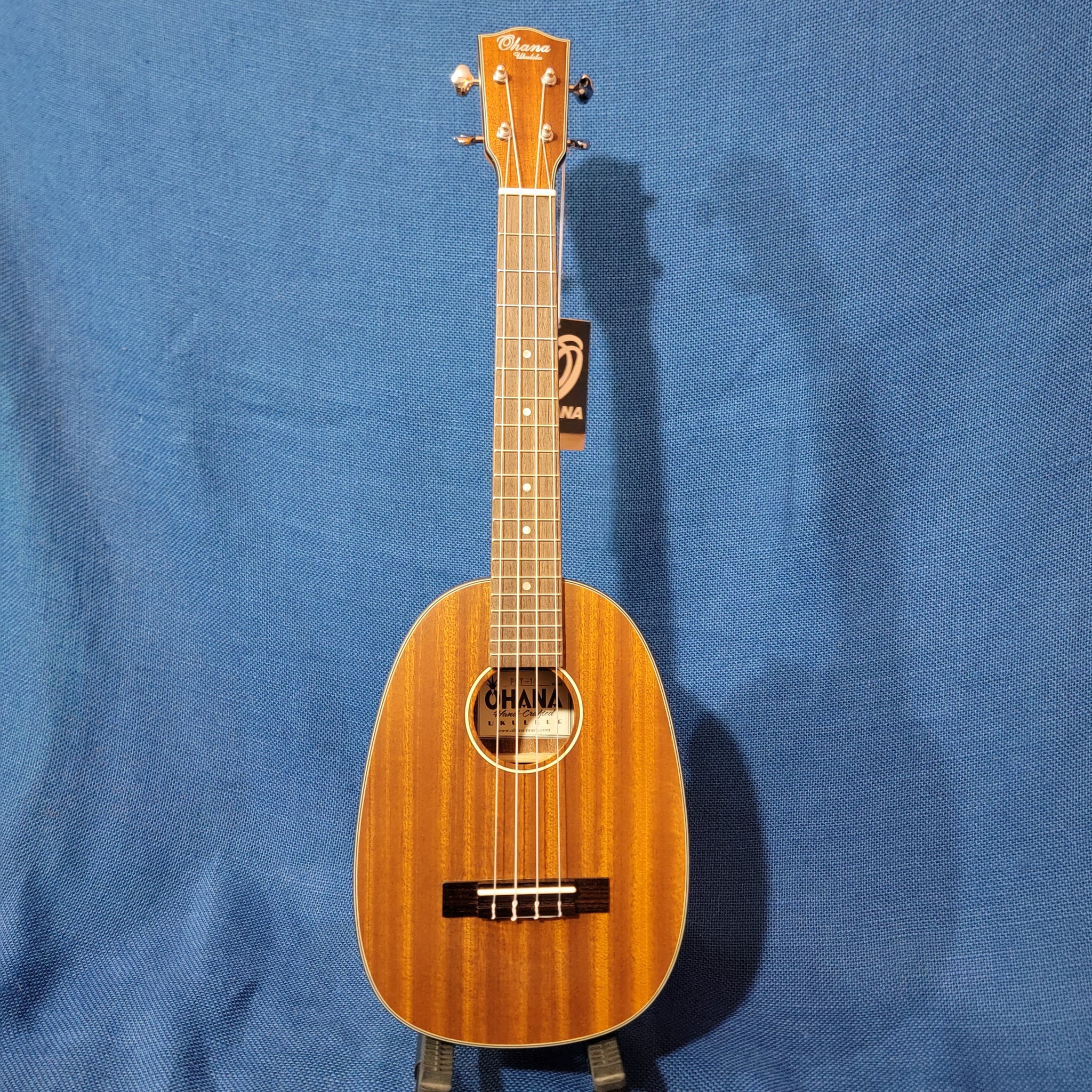 Ohana PKT-14 Laminate Mahogany Pineapple Tenor Ukulele with