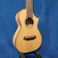 Ohana Concert CK-75CG All Solid Spruce / Flame Maple Cutaway Ukulele h531