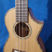 Ohana Concert CK-75CG All Solid Spruce / Flame Maple Cutaway Ukulele h531