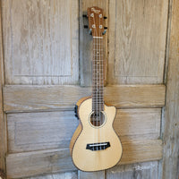 Ohana Concert CK-70WGCE Solid Spruce/ Laminate Willow Cutaway A/E Ukulele h707