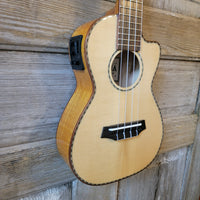 Ohana Concert CK-70WGCE Solid Spruce/ Laminate Willow Cutaway A/E Ukulele h707