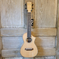 Ohana Concert CK-75CG All Solid Spruce / Flame Maple Cutaway Ukulele h708