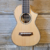 Ohana Concert CK-75CG All Solid Spruce / Flame Maple Cutaway Ukulele h708