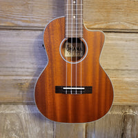 Ohana Tenor TK-20CE Solid Mahogany Top / Laminate Back and Sides A/E Cutaway Ukulele h731
