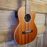 Ohana Tenor TK-20CE Solid Mahogany Top / Laminate Back and Sides A/E Cutaway Ukulele h731