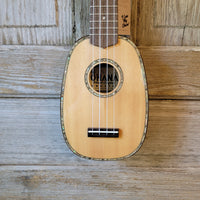Ohana Pineapple Sopranino TPK-70G All Solid Spruce / Mahogany w Abalone Ukulele h758