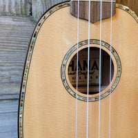 Ohana Pineapple Sopranino TPK-70G All Solid Spruce / Mahogany w Abalone Ukulele h758