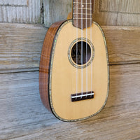 Ohana Pineapple Sopranino TPK-70G All Solid Spruce / Mahogany w Abalone Ukulele h759