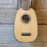 Ohana Pineapple Sopranino TPK-70G All Solid Spruce / Mahogany w Abalone Ukulele h759