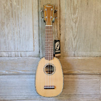 Ohana Pineapple Sopranino TPK-70G All Solid Spruce / Mahogany w Abalone Ukulele h760