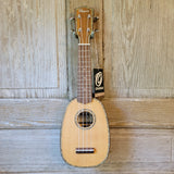 Ohana Pineapple Sopranino TPK-70G All Solid Spruce / Mahogany w Abalone Ukulele h760