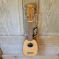Ohana Pineapple Sopranino TPK-70G All Solid Spruce / Mahogany w Abalone Ukulele h760