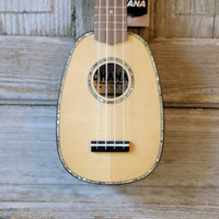 Ohana Pineapple Sopranino TPK-70G All Solid Spruce / Mahogany w Abalone Ukulele h761
