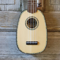 Ohana Pineapple Sopranino TPK-70G All Solid Spruce / Mahogany w Abalone Ukulele h762