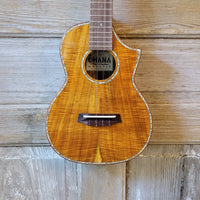 Ohana Tenor TK-7 All Solid Acacia Confort Edge Florentine Cutaway Ukulele h768