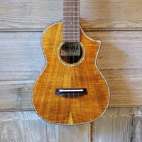 Ohana Tenor TK-7 All Solid Acacia Confort Edge Florentine Cutaway Ukulele h768