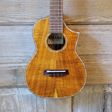 Ohana Tenor TK-7 All Solid Acacia Confort Edge Florentine Cutaway Ukulele h768