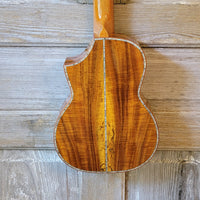 Ohana Tenor TK-7 All Solid Acacia Confort Edge Florentine Cutaway Ukulele h768