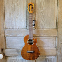 Ohana Tenor TK-7 All Solid Acacia Confort Edge Florentine Cutaway Ukulele h769