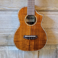 Ohana Tenor TK-7 All Solid Acacia Confort Edge Florentine Cutaway Ukulele h769