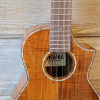 Ohana Tenor TK-7 All Solid Acacia Confort Edge Florentine Cutaway Ukulele h769