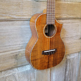 Ohana Tenor TK-7 All Solid Acacia Confort Edge Florentine Cutaway Ukulele h769