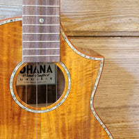 Ohana Tenor TK-7 All Solid Acacia Confort Edge Florentine Cutaway Ukulele h770