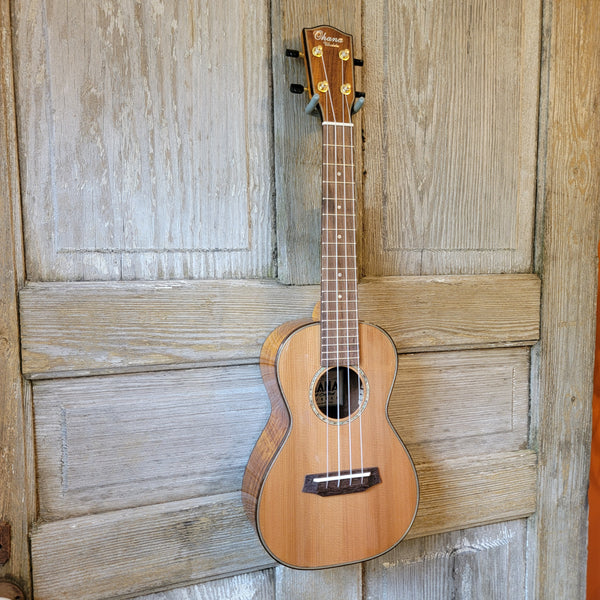 Ohana Concert CK-260G All Solid Cedar / Acacia Ukulele h787