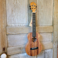 KoAloha Tenor Slimline Pikake All Solid Koa KTM-S10 Ukulele w/ Thinline Hard Case h829