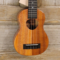KoAloha Soprano Solid Koa KSM-00 Gloss Made in Hawaii Ukulele w/ Hard Case h844