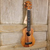 KoAloha Super Soprano Long Neck Solid Koa KSM-12 Pikake Satin Finish Made in Hawaii Ukulele w/ Hard Case h847