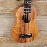 KoAloha Super Soprano Long Neck Solid Koa KSM-12 Pikake Satin Finish Made in Hawaii Ukulele w/ Hard Case h847