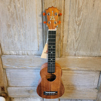 KoAloha Super Soprano Long Neck Solid Koa KSM-12 Pikake Satin Finish Made in Hawaii Ukulele w/ Hard Case h862