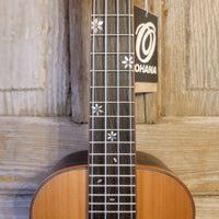 Ohana Concert CK-50ME Solid Ceder Top Laminate Macassar Ebony Slotted Headstock Ukulele h887