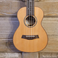 Ohana Concert CK-50ME Solid Ceder Top Laminate Macassar Ebony Slotted Headstock Ukulele h889
