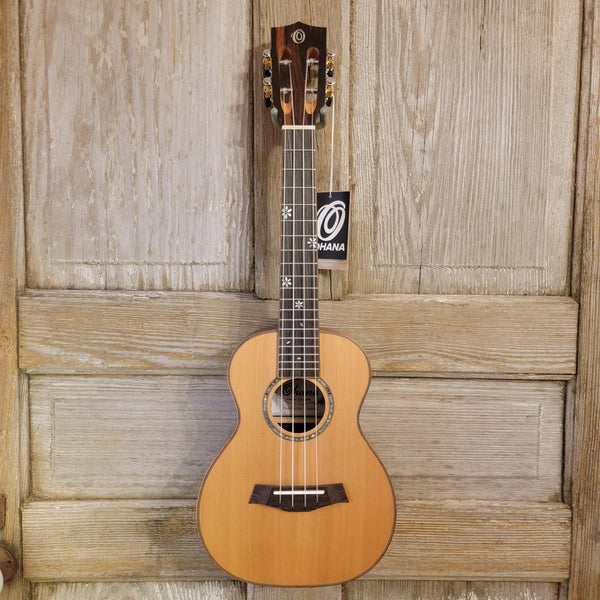 Ohana Concert CK-50ME Solid Ceder Top Laminate Macassar Ebony Slotted Headstock Ukulele h892