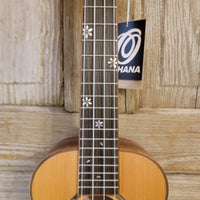 Ohana Concert CK-50ME Solid Ceder Top Laminate Macassar Ebony Slotted Headstock Ukulele h892