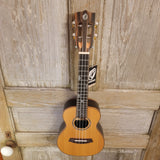 Ohana Concert CK-50ME Solid Ceder Top Laminate Macassar Ebony Slotted Headstock Ukulele h893