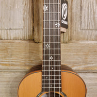 Ohana Tenor TK-50ME Solid Cedar Top Laminate Macassar Ebony Slotted Headstock Ukulele h910