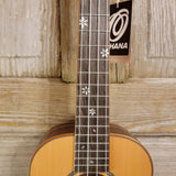 Ohana Tenor TK-50ME Solid Cedar Top Laminate Macassar Ebony Slotted Headstock Ukulele h912