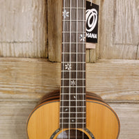 Ohana Tenor TK-50ME Solid Cedar Top Laminate Macassar Ebony Slotted Headstock Ukulele h915