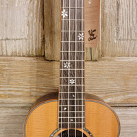 Ohana Tenor TK-50ME Solid Cedar Top Laminate Macassar Ebony Slotted Headstock Ukulele h916