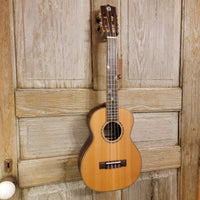 Ohana Tenor TK-50ME Solid Cedar Top Laminate Macassar Ebony Slotted Headstock Ukulele h916
