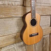 Ohana Tenor TK-50ME Solid Cedar Top Laminate Macassar Ebony Slotted Headstock Ukulele h916