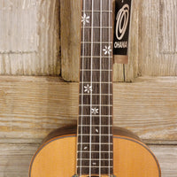 Ohana Tenor TK-50ME Solid Cedar Top Laminate Macassar Ebony Slotted Headstock Ukulele h917