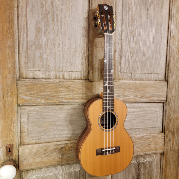 Ohana Tenor TK-50ME Solid Cedar Top Laminate Macassar Ebony Slotted Headstock Ukulele h918