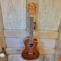 Ohana Tenor TK-20CE Blem Solid Mahogany Top / Laminate Back and Sides A/E Cutaway Ukulele h919