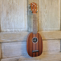 Ohana Soprano Pineapple Starter Pack PK-10 Lam Mahogany Ukulele Bag, Tuner, Strap, Button h921