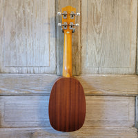 Ohana Soprano Pineapple Starter Pack PK-10 Lam Mahogany Ukulele Bag, Tuner, Strap, Button h921
