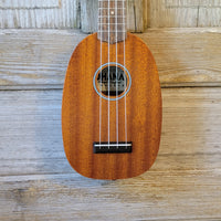 Ohana Soprano Pineapple Starter Pack PK-10 Lam Mahogany Ukulele Bag, Tuner, Strap, Button h922